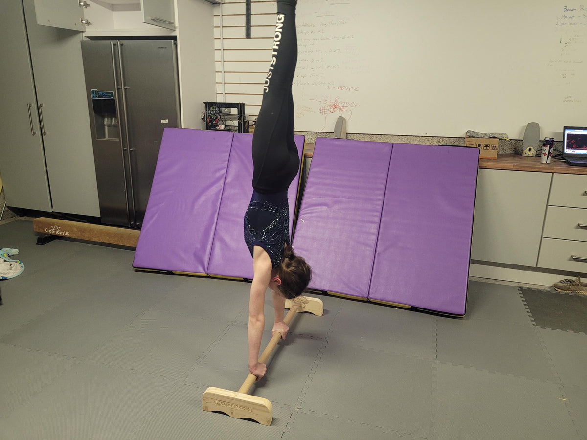 Crafitcore Handmade Wooden Gymnastics Floor Bar | Kids Home Training Bar | UK Made Ballet & Beginner Gym Equipment