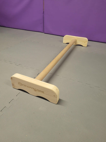 Crafitcore Handmade Wooden Gymnastics Floor Bar | Kids Home Training Bar | UK Made Ballet & Beginner Gym Equipment