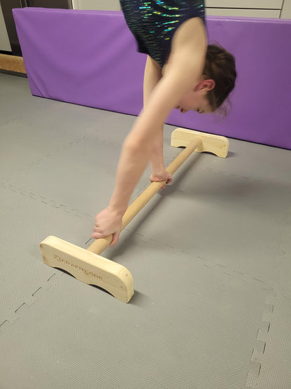 Crafitcore Handmade Wooden Gymnastics Floor Bar | Kids Home Training Bar | UK Made Ballet & Beginner Gym Equipment